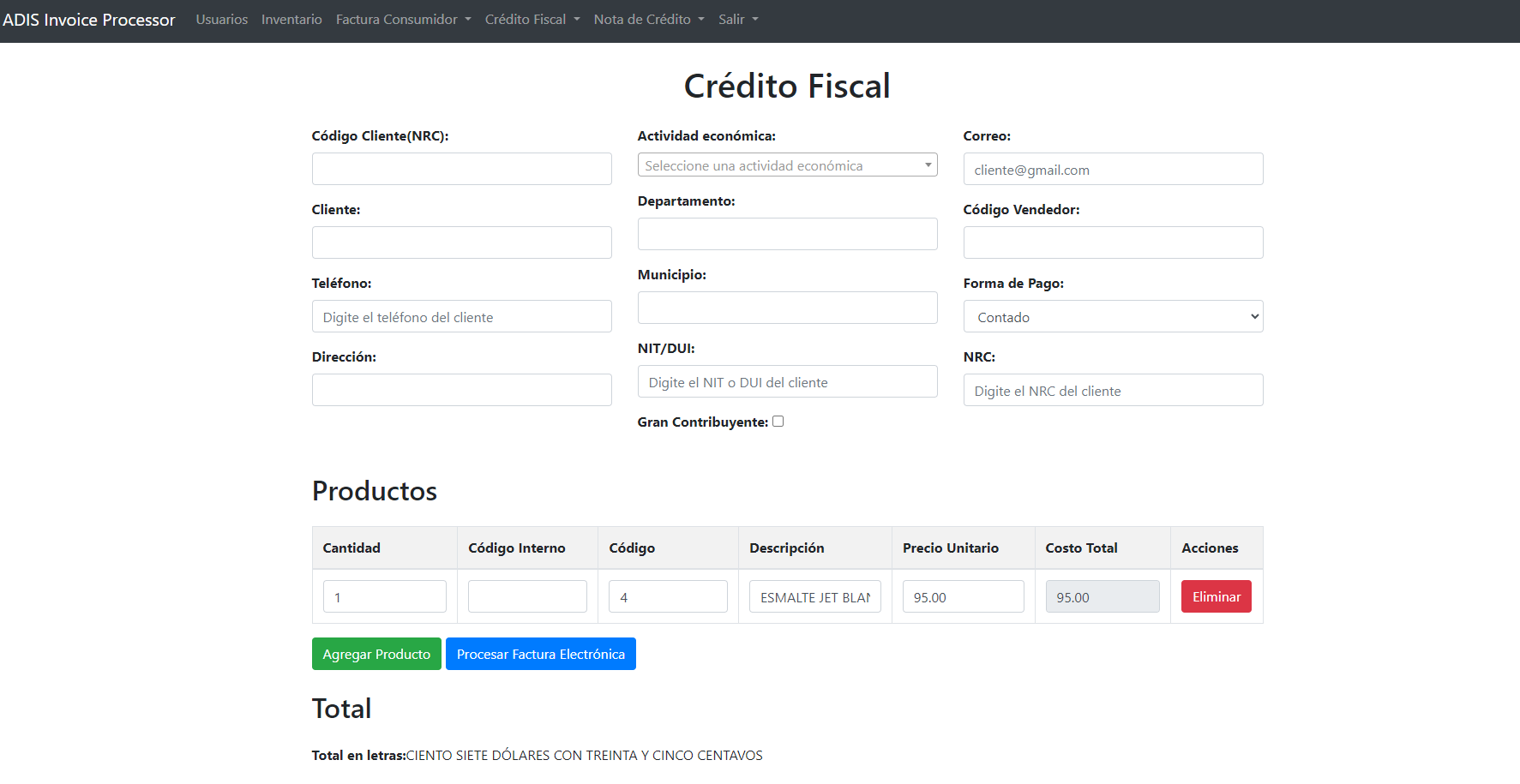 TuPagoFácil – Sistema de Facturación Electrónica